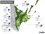 2024年07月06日の道東の実況天気