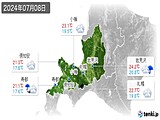 2024年07月08日の道央の実況天気