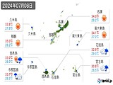 2024年07月08日の沖縄県の実況天気