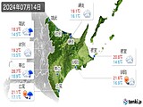 2024年07月14日の道東の実況天気