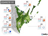 2024年07月15日の道東の実況天気