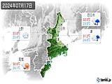 2024年07月17日の三重県の実況天気