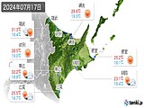 2024年07月17日の道東の実況天気