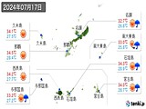 2024年07月17日の沖縄県の実況天気