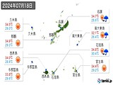 実況天気(2024年07月18日)