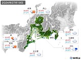 2024年07月19日の東海地方の実況天気