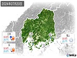 2024年07月20日の広島県の実況天気