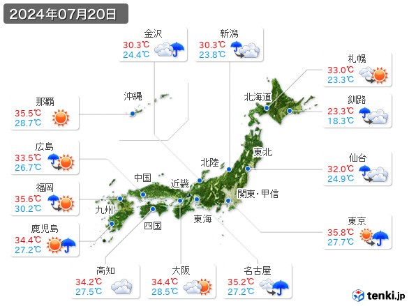 (2024年07月20日の天気