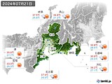 2024年07月21日の東海地方の実況天気