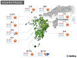 2024年07月22日の九州地方の実況天気