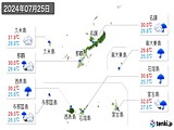 2024年07月25日の沖縄県の実況天気