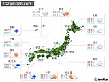 実況天気(2024年07月26日)