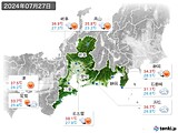 2024年07月27日の東海地方の実況天気