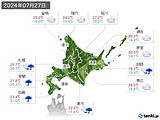 実況天気(2024年07月27日)