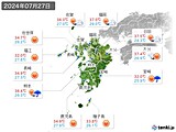 実況天気(2024年07月27日)