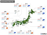 実況天気(2024年07月27日)