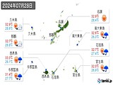 2024年07月28日の沖縄県の実況天気