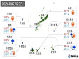 2024年07月29日の沖縄県の実況天気
