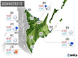 2024年07月31日の道東の実況天気