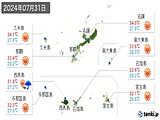 2024年07月31日の沖縄県の実況天気