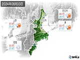 2024年08月03日の三重県の実況天気