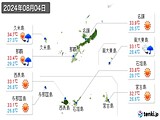 実況天気(2024年08月04日)