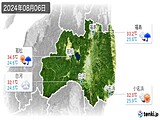 2024年08月06日の福島県の実況天気