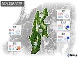 実況天気(2024年08月07日)