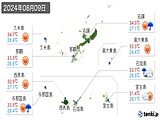 実況天気(2024年08月09日)