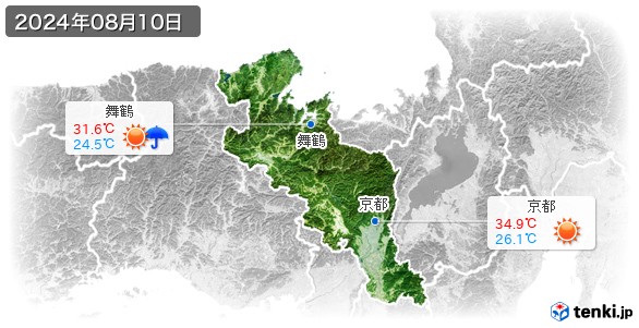 京都府(2024年08月10日の天気