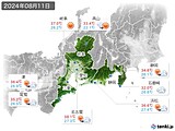 実況天気(2024年08月11日)