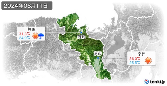 京都府(2024年08月11日の天気
