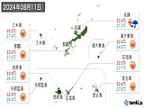 実況天気(2024年08月11日)