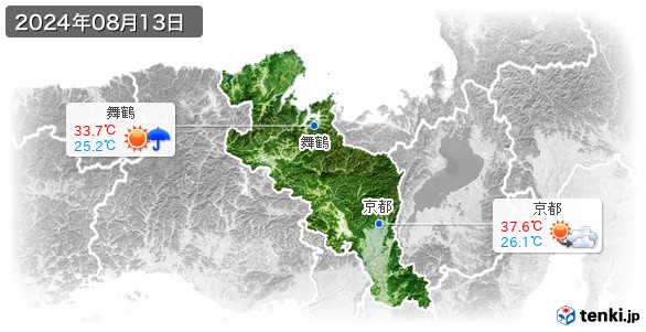京都府(2024年08月13日の天気