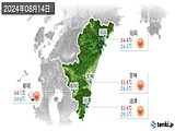 実況天気(2024年08月14日)