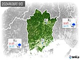 2024年08月19日の岡山県の実況天気