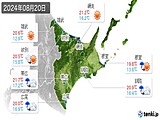 2024年08月20日の道東の実況天気