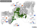 2024年08月23日の東海地方の実況天気