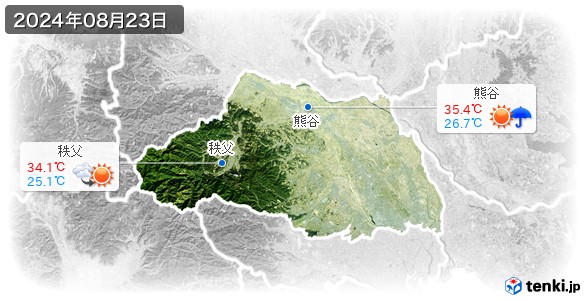 埼玉県(2024年08月23日の天気