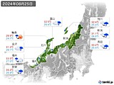 2024年08月25日の北陸地方の実況天気