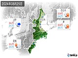 2024年08月25日の三重県の実況天気