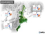 2024年08月27日の三重県の実況天気