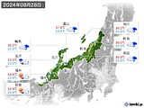 2024年08月28日の北陸地方の実況天気