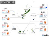 2024年08月28日の沖縄県の実況天気