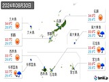 実況天気(2024年08月30日)