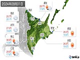 実況天気(2024年09月01日)