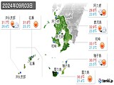 2024年09月03日の鹿児島県の実況天気