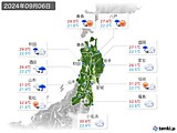 2024年09月06日の東北地方の実況天気