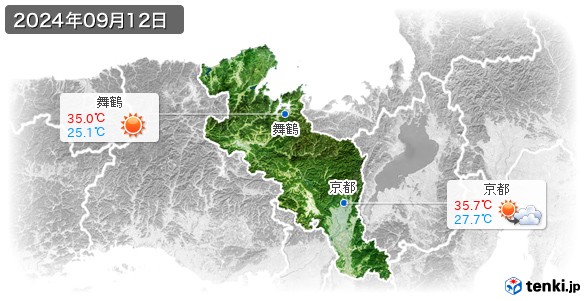京都府(2024年09月12日の天気