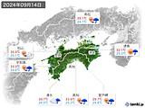 2024年09月14日の四国地方の実況天気